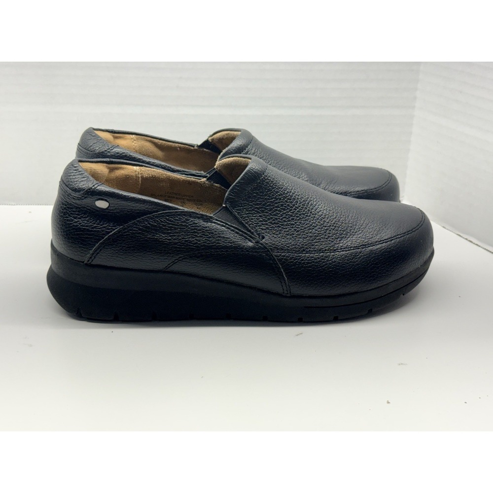 Cobbie Cuddlers Women's Sz 9.5W Black Leather Memo Tech Comfort Slip-on Loafers